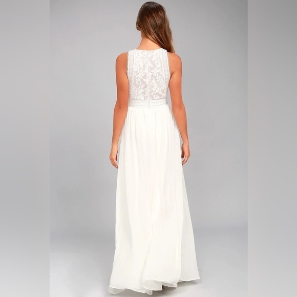 Lace Dress Lulus Forever And Always Dress Lulus Dresses Lulus White Lace  Maxi Dress Poshmark